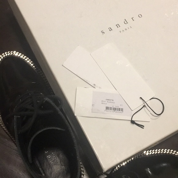 【TRADED】Sandro Audrey black patent leather boots - Picture 6 of 8